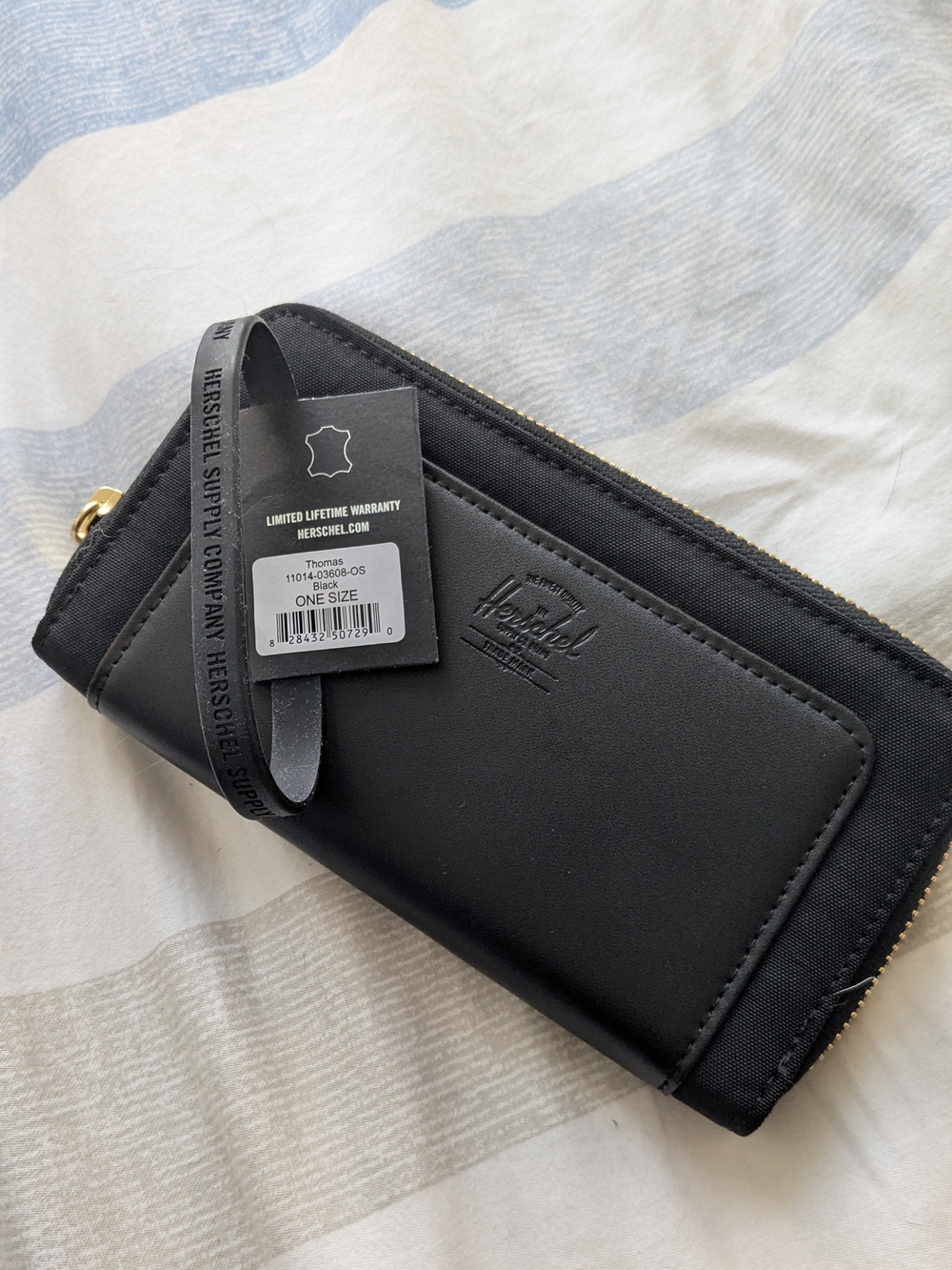 Herschel Supply Company black Thomas Zip Wallet